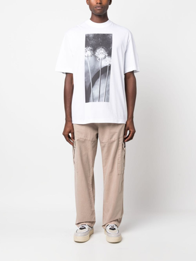 Shop Calvin Klein Jeans Est.1978 Straight-leg Cargo Trousers In Neutrals