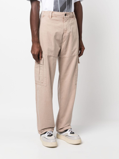 Shop Calvin Klein Jeans Est.1978 Straight-leg Cargo Trousers In Neutrals
