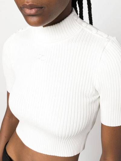Courrèges Courreges Woman Sweater White Size M Viscose, Polyester In White