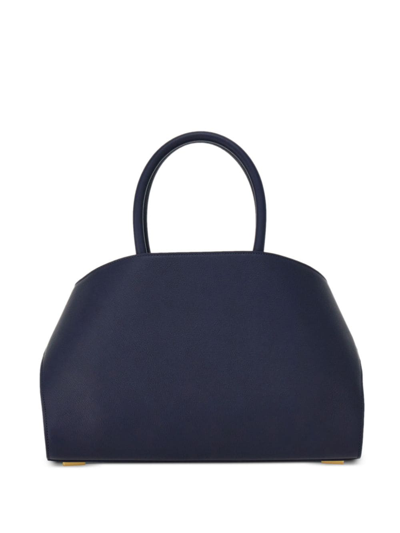 Ferragamo Hug Small Leahter Tote Bag In Blue