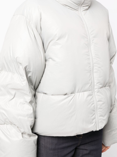 Low Classic High-neck Puffer Jacket In Grey