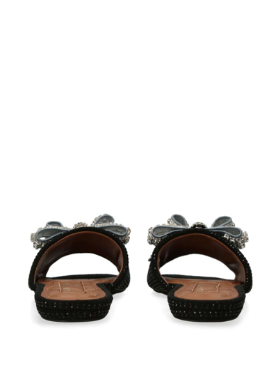 Shop Kurt Geiger Kensington Bow-detail Sandals In Black