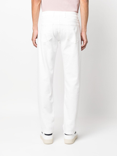 Eleventy Low-rise Straight-leg Jeans In White