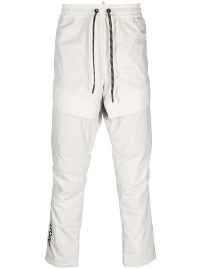 Shop Moncler Ripstop Straight-leg Trousers In Neutrals