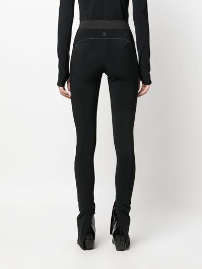 Coperni Stretch-design Slit Leggings In Black