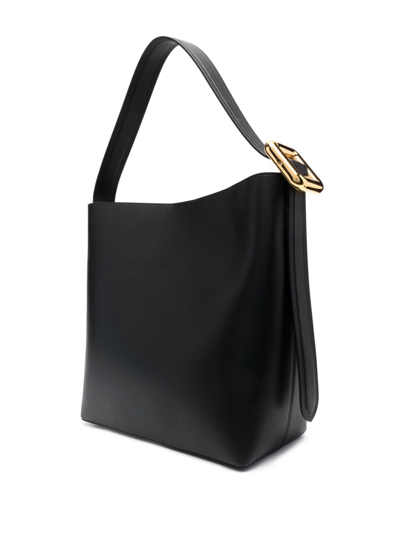 Shop Jacquemus Le Regalo Leather Bucket Bag In Black