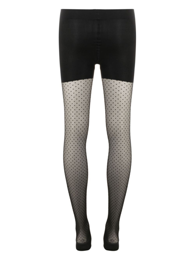 Wolford Control Patterned Tights In Black