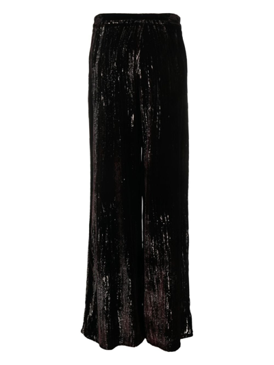 Avant Toi Sequin-embellished Flared Trousers In Red