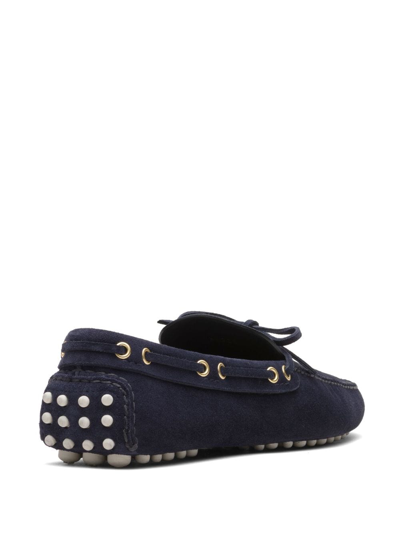 Shop Car Shoe Lux Driving Suede Loafers In Blue