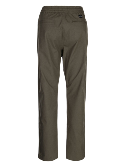 Shop Ps By Paul Smith Micro-checked Straight-leg Trousers In Green
