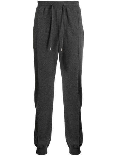 Shop Dunhill Drawstring Cashmere Blend Track Pants In Grey