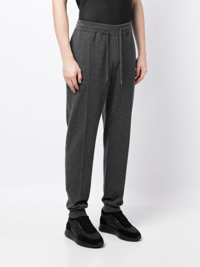 Shop Dunhill Drawstring Cashmere Blend Track Pants In Grey