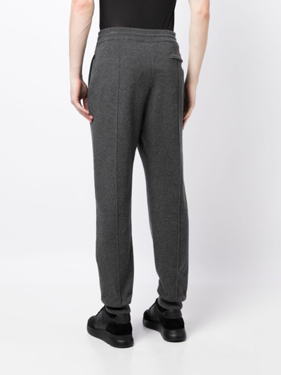 Shop Dunhill Drawstring Cashmere Blend Track Pants In Grey