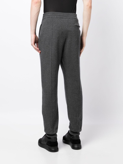 Dunhill Drawstring Cashmere Blend Track Pants In Grey