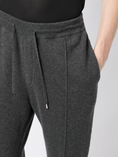 Shop Dunhill Drawstring Cashmere Blend Track Pants In Grey