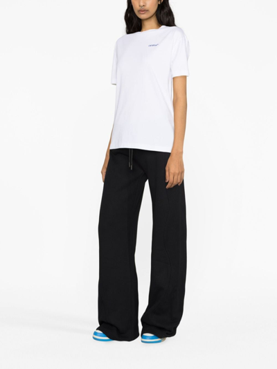Shop Off-white Cotton Trousers In Black
