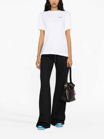 Shop Off-white Cotton Trousers In Black