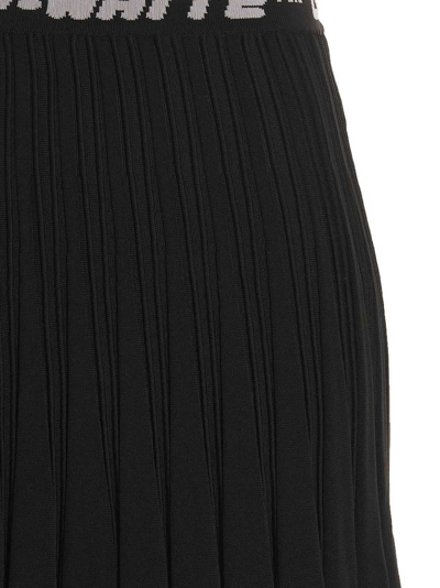 Shop Off-white Synthetic Fibers Skirt In Black