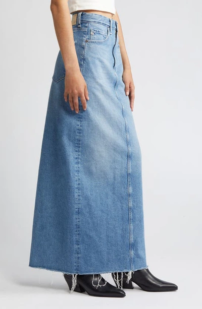 Shop Ag Rani Raw Hem Denim Skirt In Upper West
