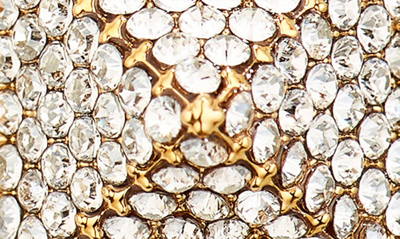 Shop Valentino Rockstud Crystal Earrings In Oro 18/ Crystal Silver Shade