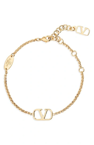 Shop Valentino Vlogo 18k Gold Chain Link Bracelet In Cs4 Oro 18