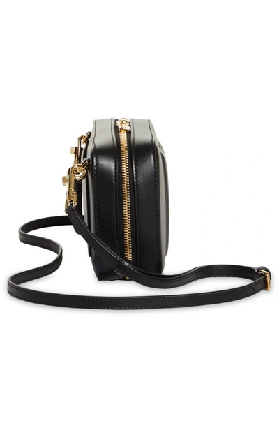 Shop Dolce & Gabbana Dg Logo Leather Camera Crossbody Bag In Black