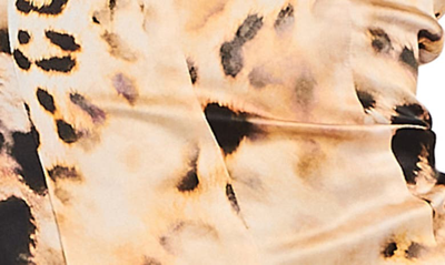 Shop Retroféte Janessa Animal Print Stretch Silk Minidress In Vintage Cheetah
