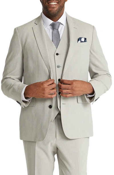 Shop Johnny Bigg Clooney Regular Fit Stretch Suit Jacket In Stone