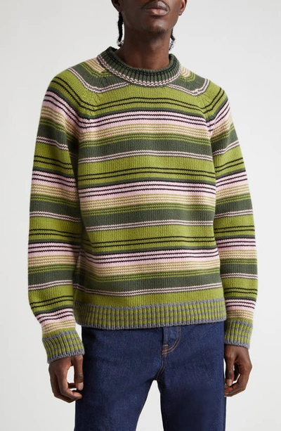 Shop Kenzo Rue Vivienne Boke Flower Wool Sweater In 56- Green
