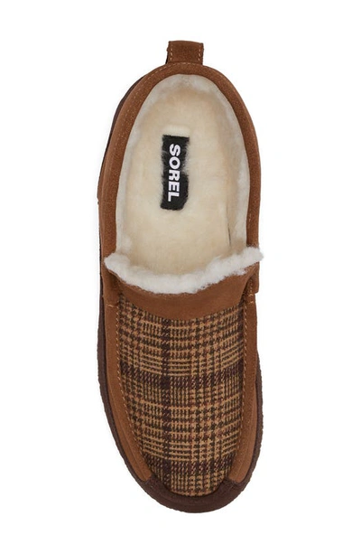 Sorel Manawan Ii Faux Fur Lined Slipper In Elk/ Tobacco