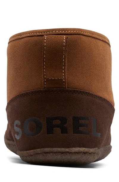 Sorel Manawan Ii Faux Fur Lined Slipper In Elk/ Tobacco