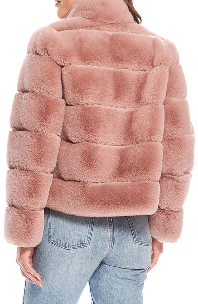 Donna Salyers Fabulous-furs Posh Quilted Faux Fur Jacket In Rwood