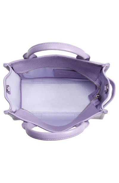 Shop Marc Jacobs The Leather Small Tote Bag In Lavender