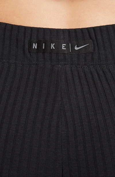 Shop Nike High Waist Rib Jersey Pants In Black