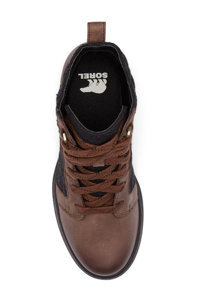 Sorel Evie Ii Waterproof Wedge Bootie In Tobacco/ Black