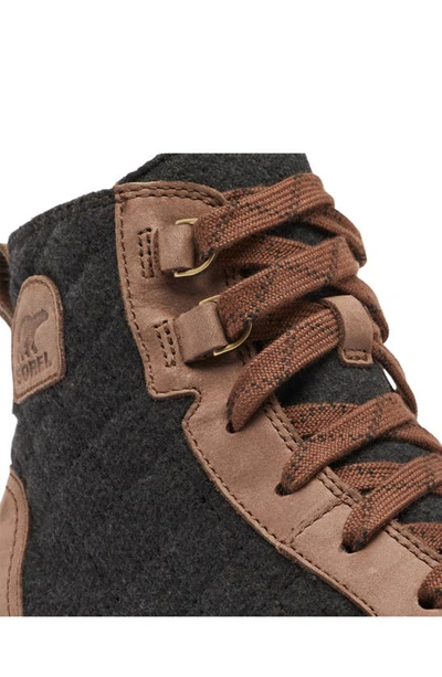 Sorel Evie Ii Waterproof Wedge Bootie In Tobacco/ Black