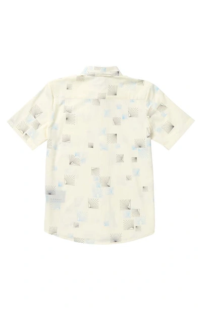 Shop Volcom Kids' Scaler Stone Short Sleeve Button-up Shirt In Dirty White