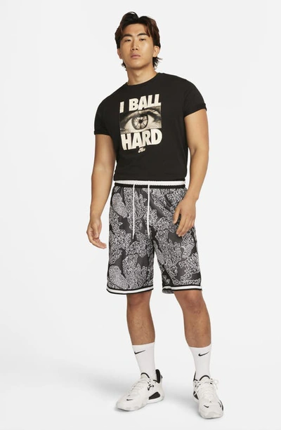 Shop Nike Dna Dri-fit Basketball Shorts In Black/ White