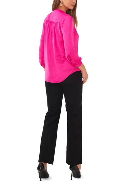 Shop Vince Camuto Rumple Fabric Blouse In Pomegrante Pink