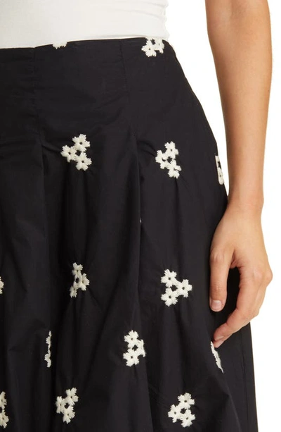 Shop Masai Copenhagen Steph Floral Embroidery Bubble Skirt In Black