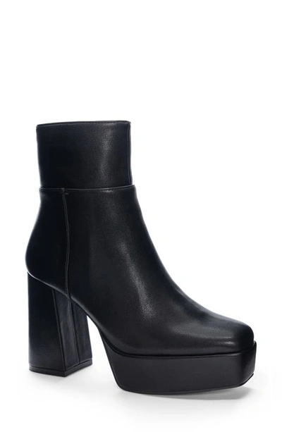 Shop Chinese Laundry Norra Smooth Platform Bootie In Black