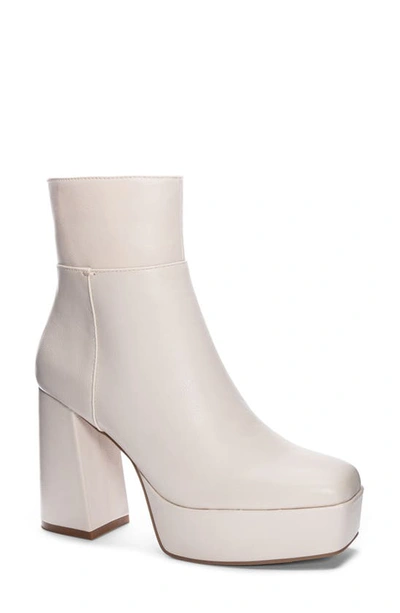 Shop Chinese Laundry Norra Smooth Platform Bootie In Cream