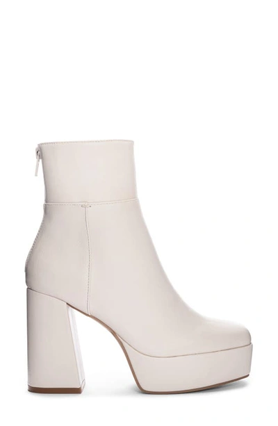 Shop Chinese Laundry Norra Smooth Platform Bootie In Cream
