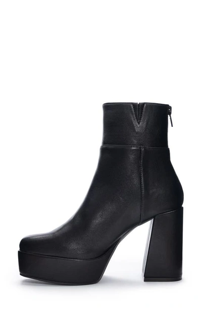 Shop Chinese Laundry Norra Smooth Platform Bootie In Black