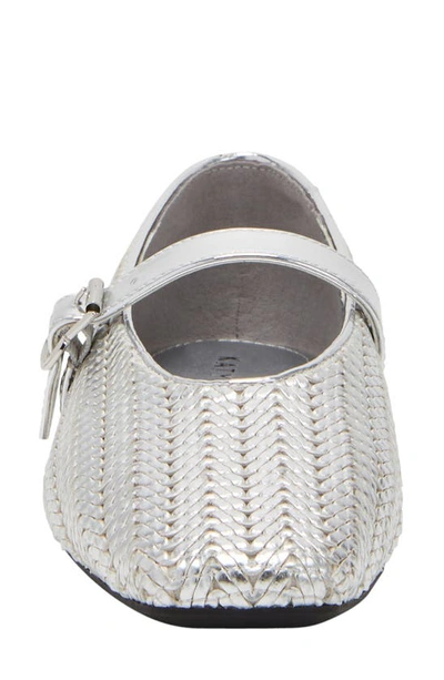 Shop Katy Perry The Evie Woven Mary Jane In Silver