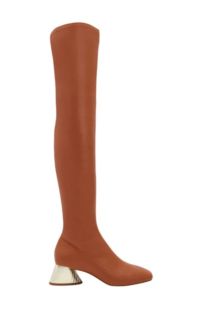 Shop Katy Perry The Clarra Over The Knee Boot In Cognac