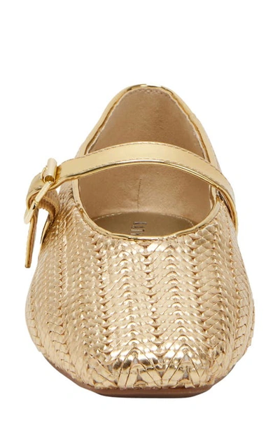Shop Katy Perry The Evie Woven Mary Jane In Gold
