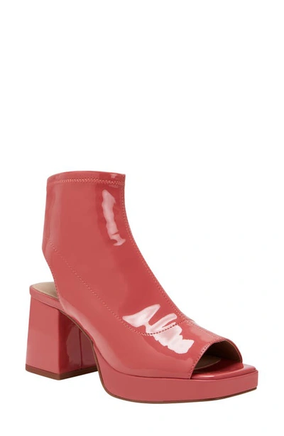 Shop Katy Perry The Surrprise Cutout Platform Bootie In Red Dust