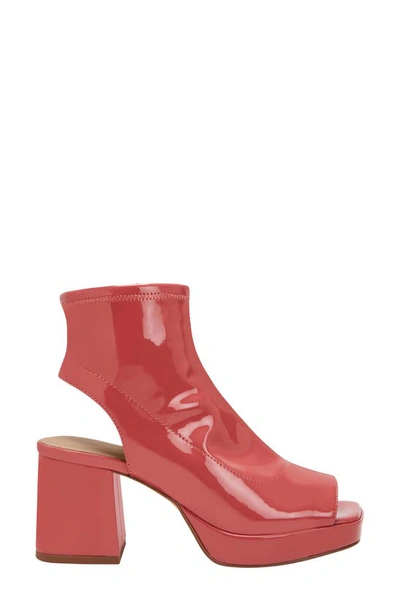 Shop Katy Perry The Surrprise Cutout Platform Bootie In Red Dust