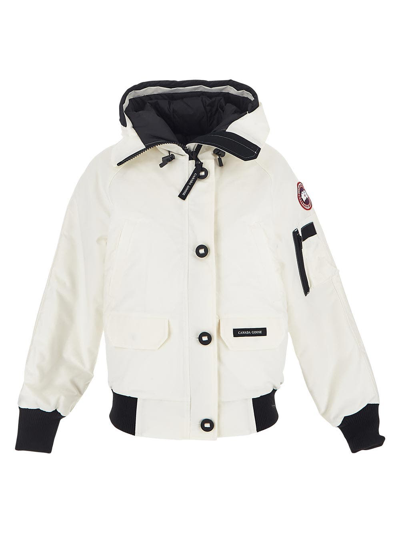 Shop Canada Goose Chilliwack Bomber Jacket In White